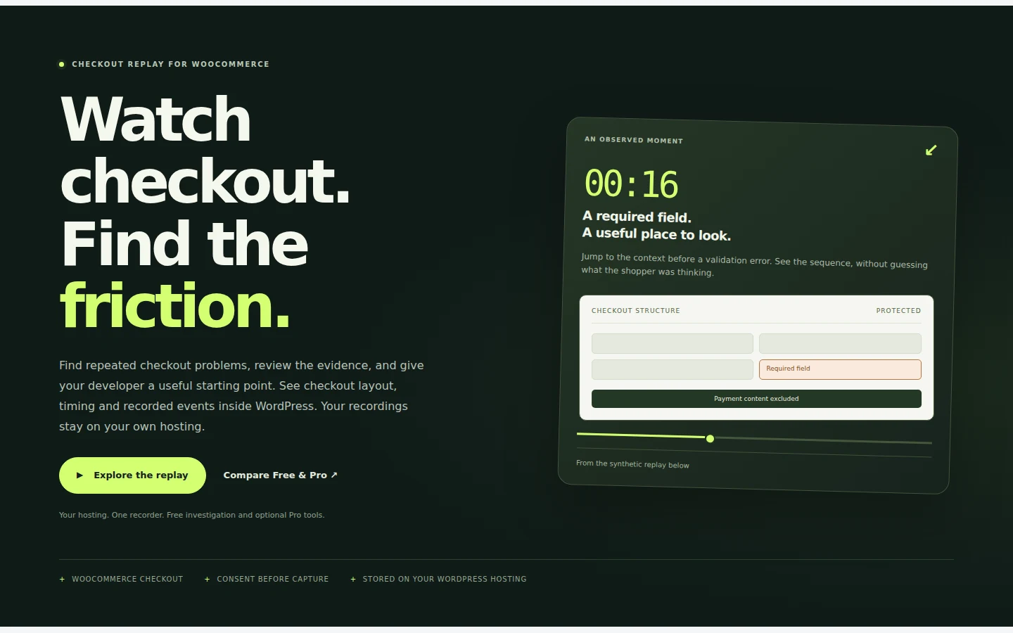 Frictions public website headline and product preview, captured 28 September 2026.